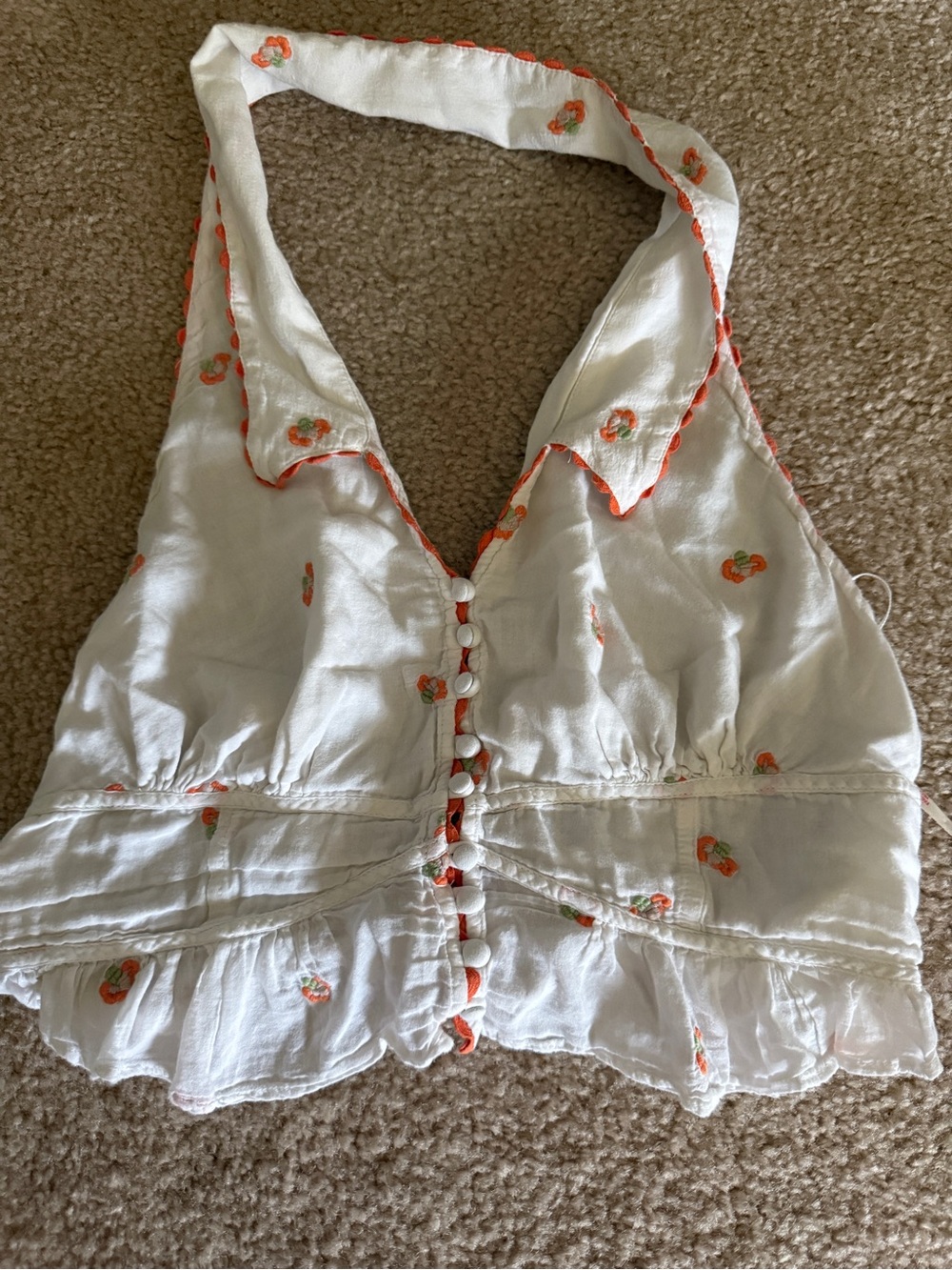Free People May Embroidered Halter Top - Picture 4 of 6